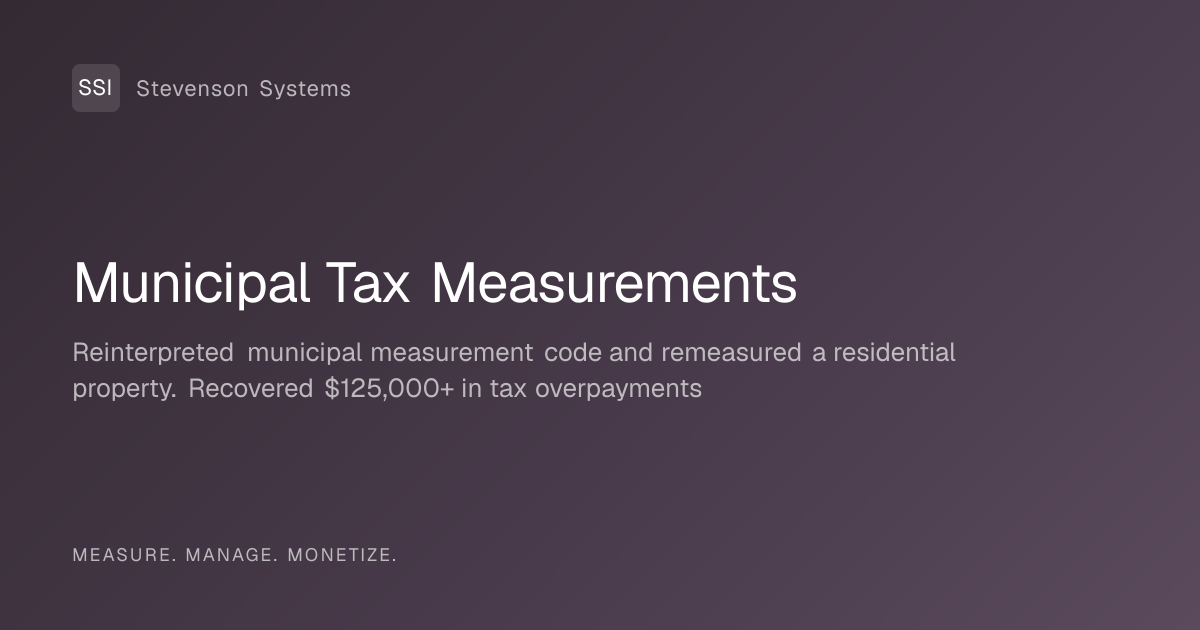 Municipal Tax Measurements | Case Studies | Stevenson Systems
